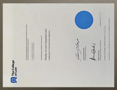 order College of Law diploma