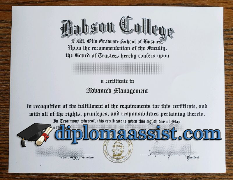 buy Babson College diploma