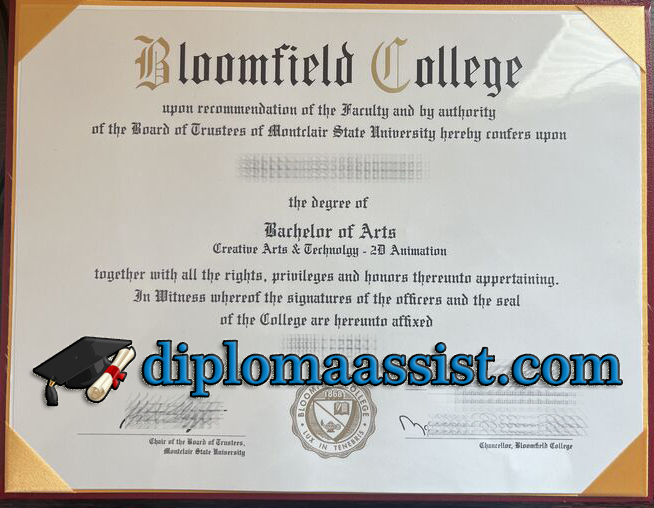 Bloomfield College diploma