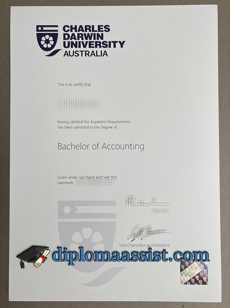 Make Charles Darwin University diploma