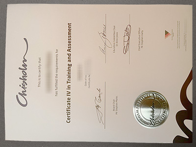 Chisholm Institute certificate