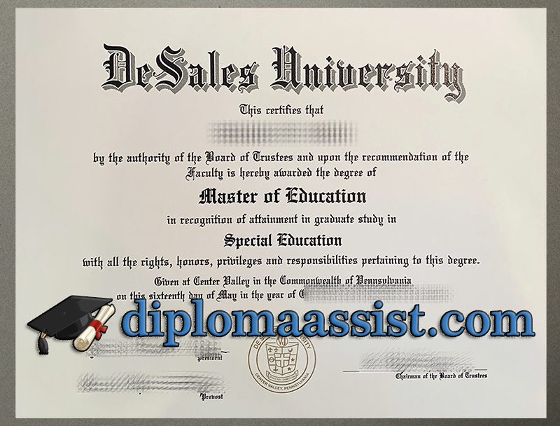 buy DeSales University diploma