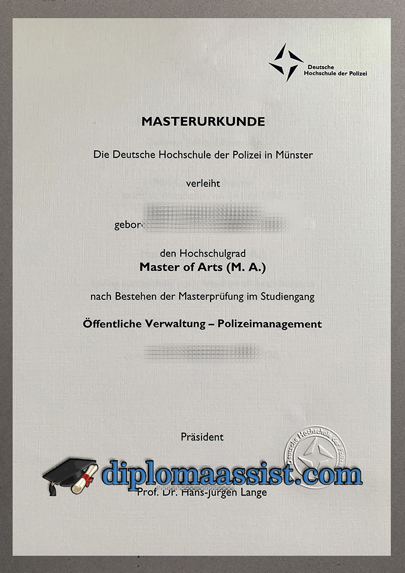 Deutsche Hochschule der Polizei diploma