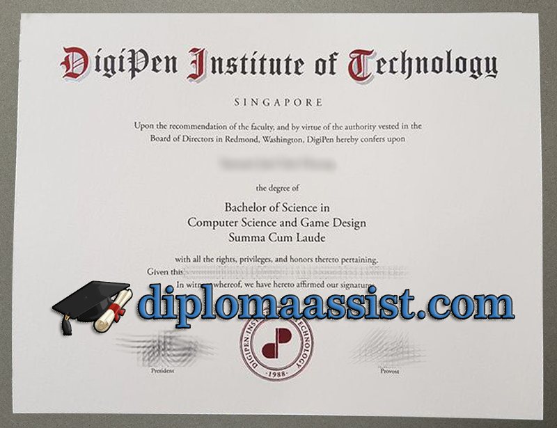 Buy Digipen Institute of Technology diploma