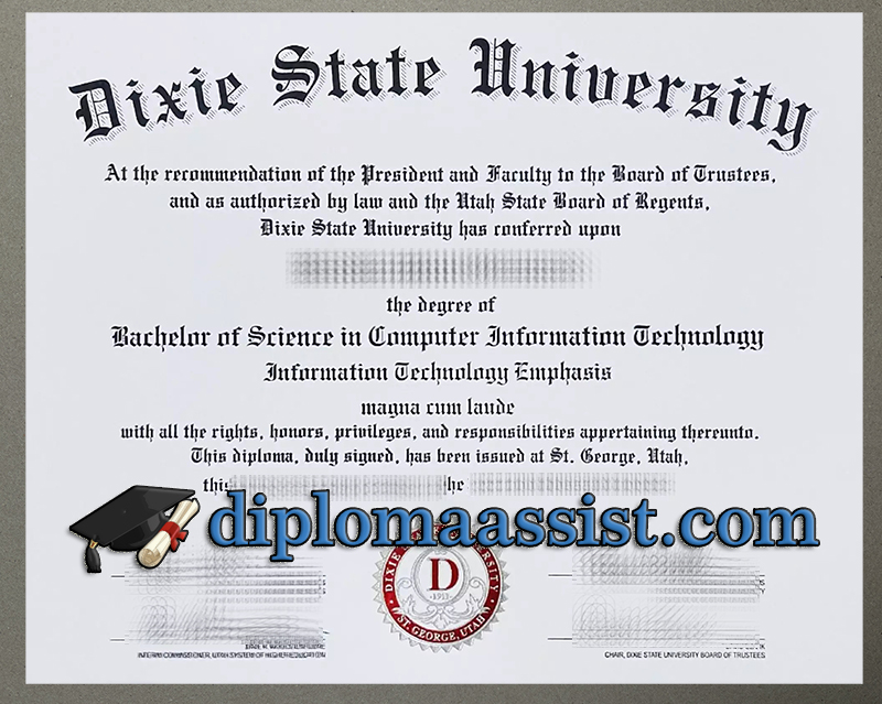 Buy Dixie State University diploma