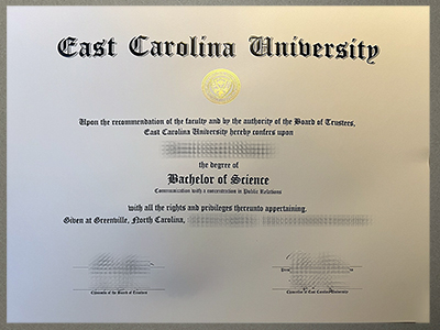 fake East Carolina University diploma