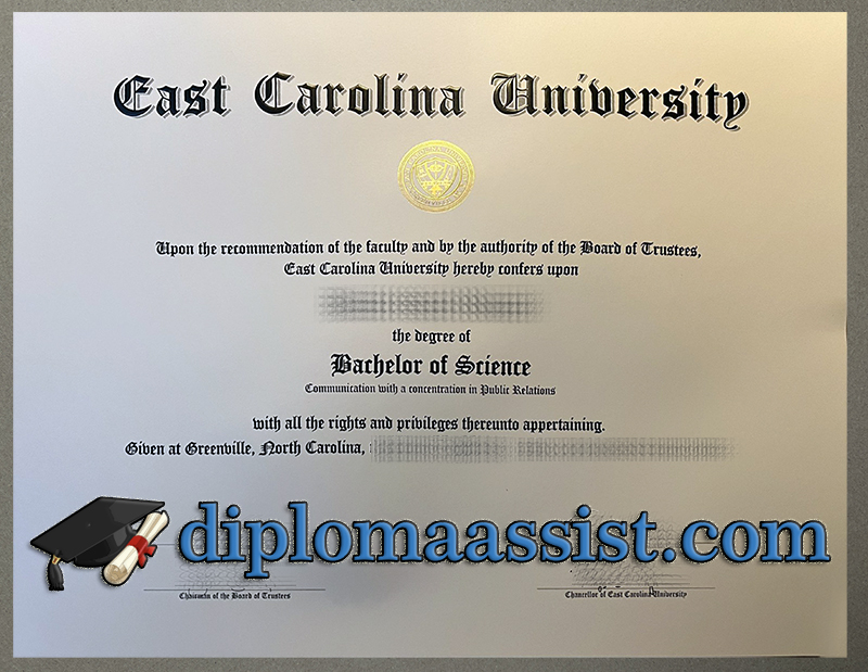 Buy East Carolina University diploma