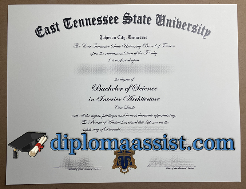 East Tennessee State University diploma