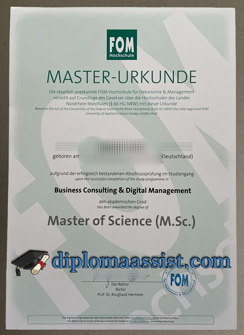 Buy FOM Hochschule diploma