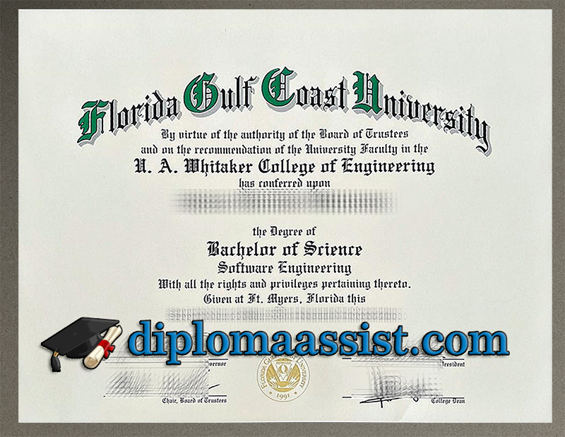 Florida Gulf Coast University diploma