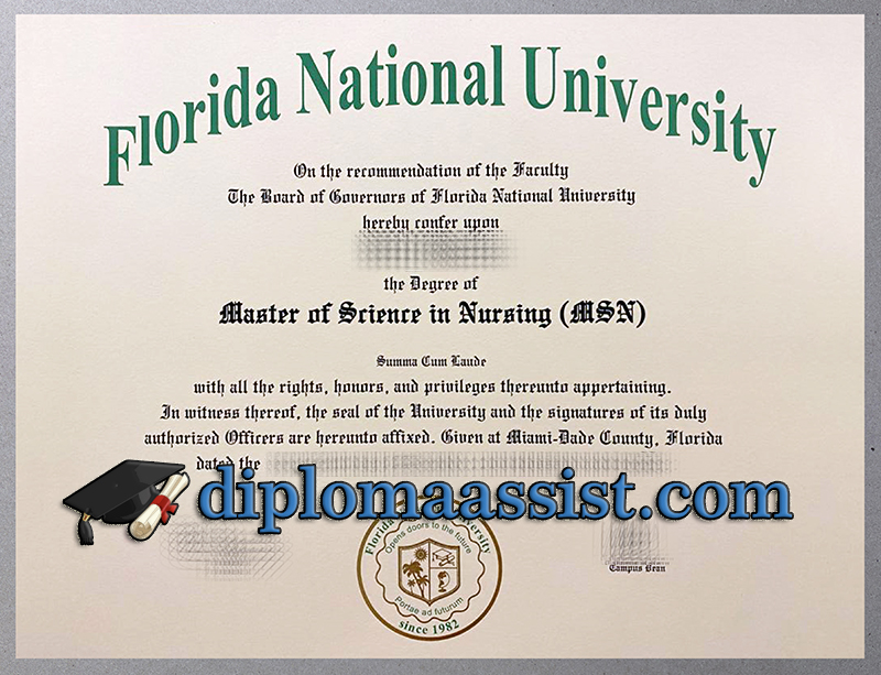 Buy Florida National University diploma