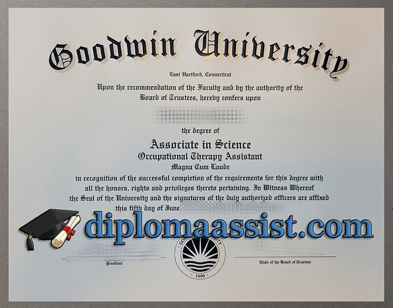 Goodwin University diploma