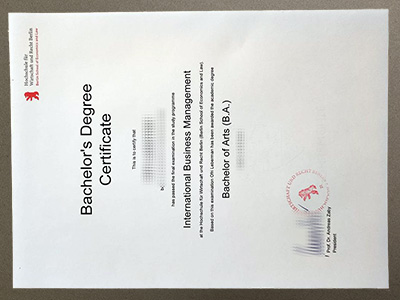 Order HWR Berlin Certificate