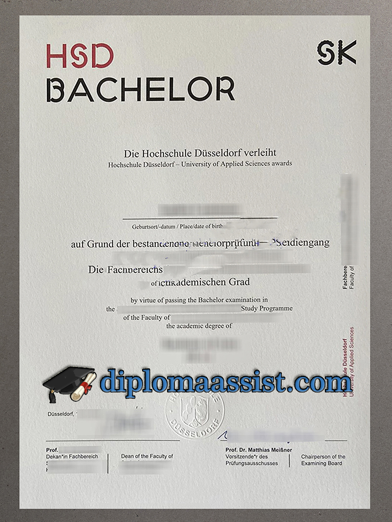 Hochschule Düsseldorf diploma