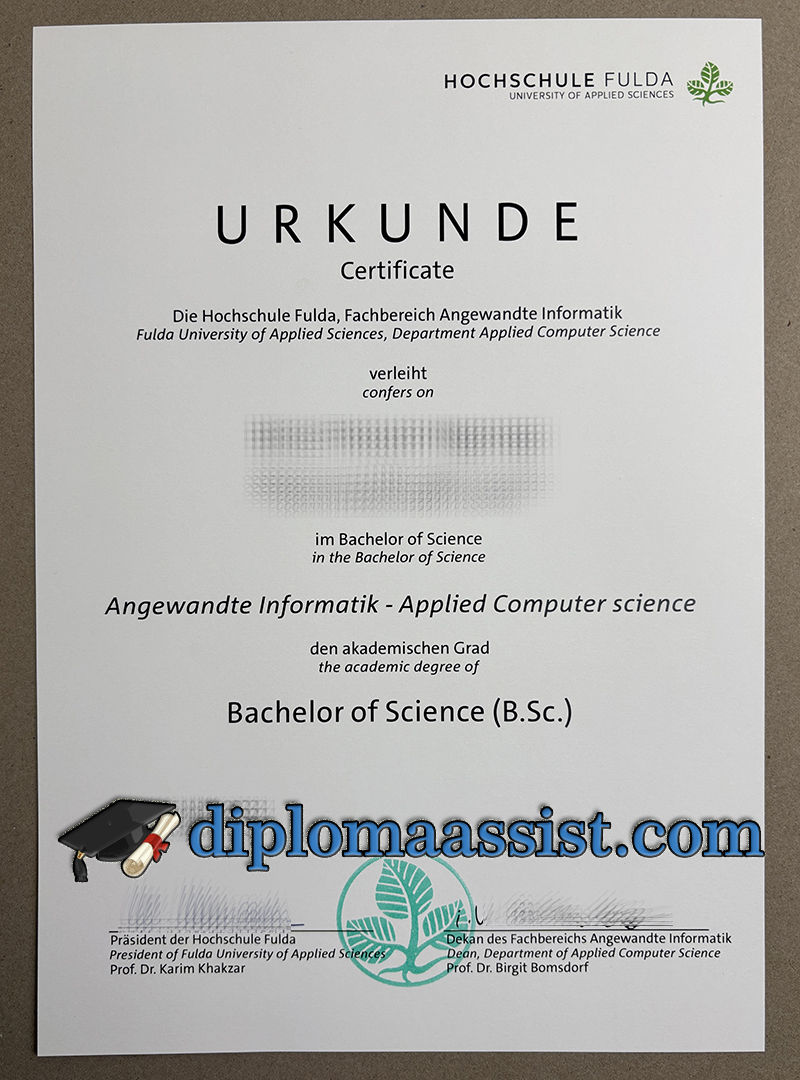 Order Hochschule Fulda diploma