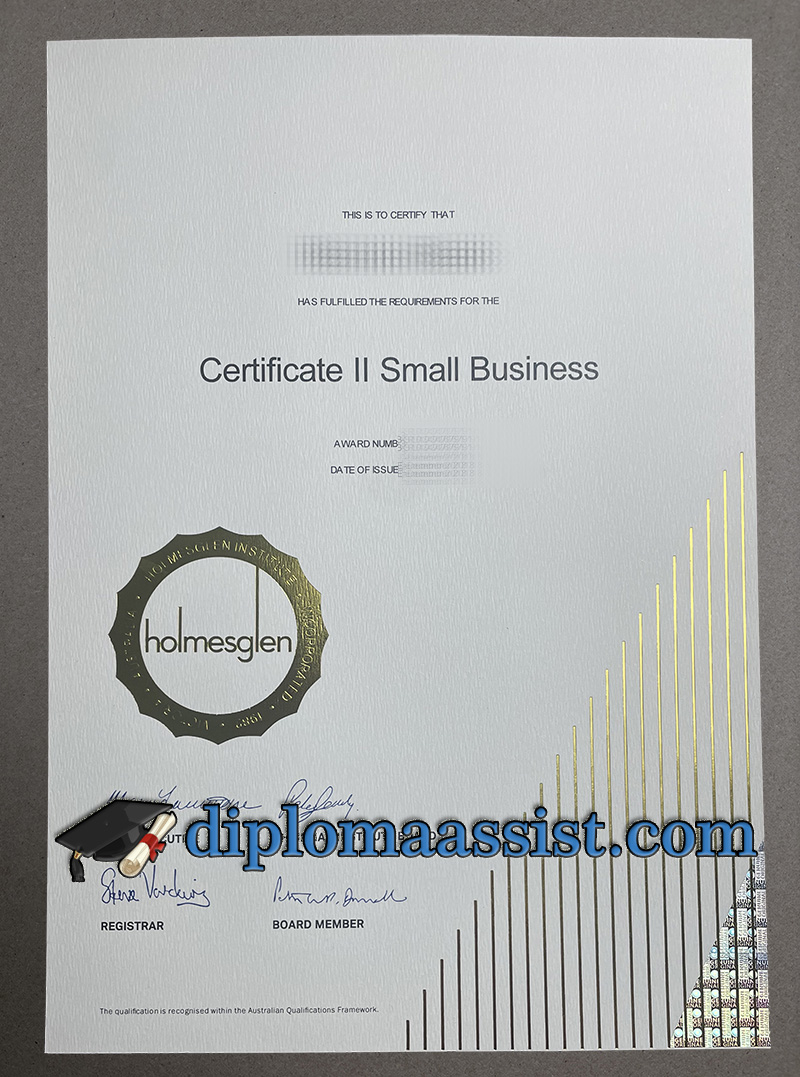 Buy Holmesglen Institute Certificate online