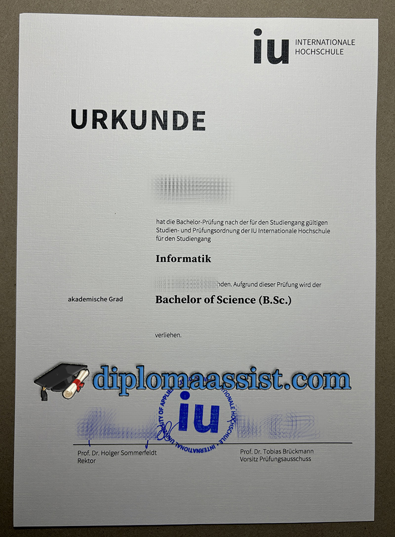 Buy IU Internationale Hochschule Urkunde