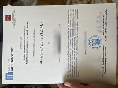 Johannes Gutenberg University Mainz Urkunde