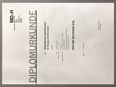 Mediadesign Hochschule Urkunde