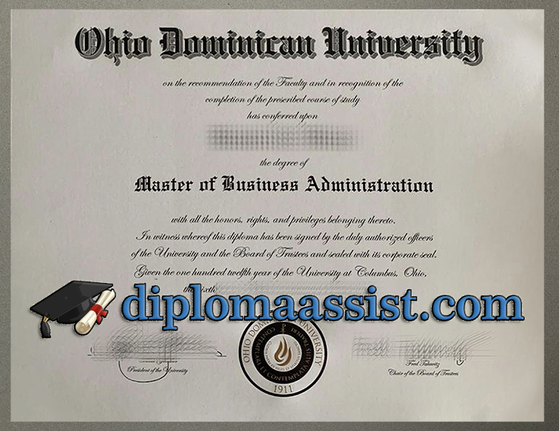 Order Ohio Dominican University diploma
