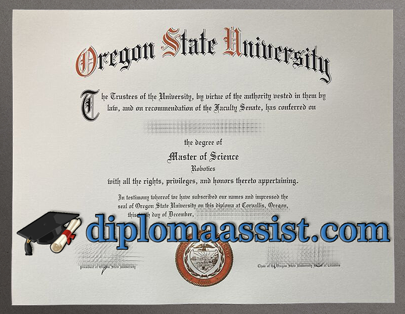 Make Oregon State University diploma