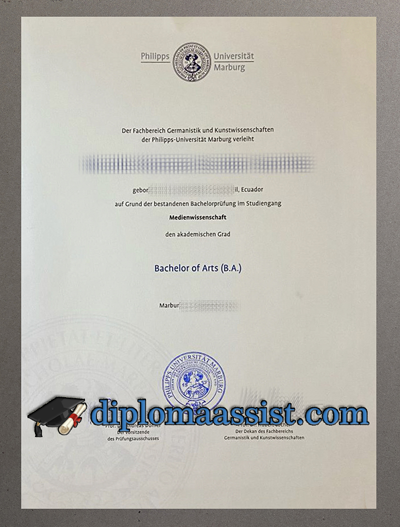 Philipps-Universität Marburg Urkunde