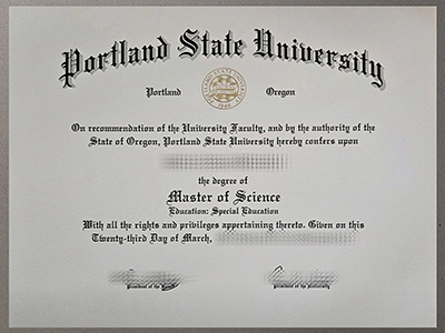 Portland State University diploma