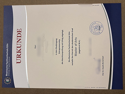 Rheinische Hochschule Köln Urkunde