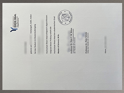 Hochschule Rhein Waal diploma