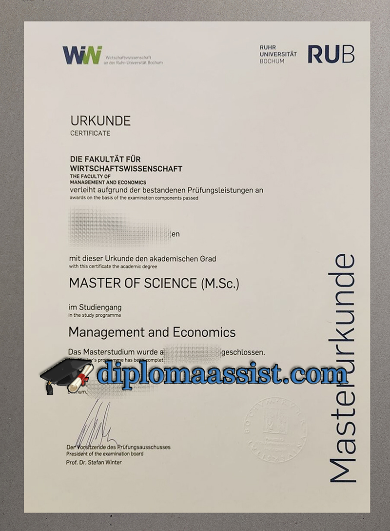 Order Ruhr Universität Bochum Urkunde