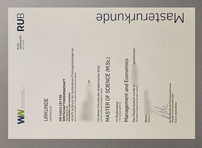 Order Ruhr Universität Bochum Urkunde