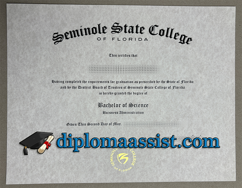 Seminole State College of Florida diploma
