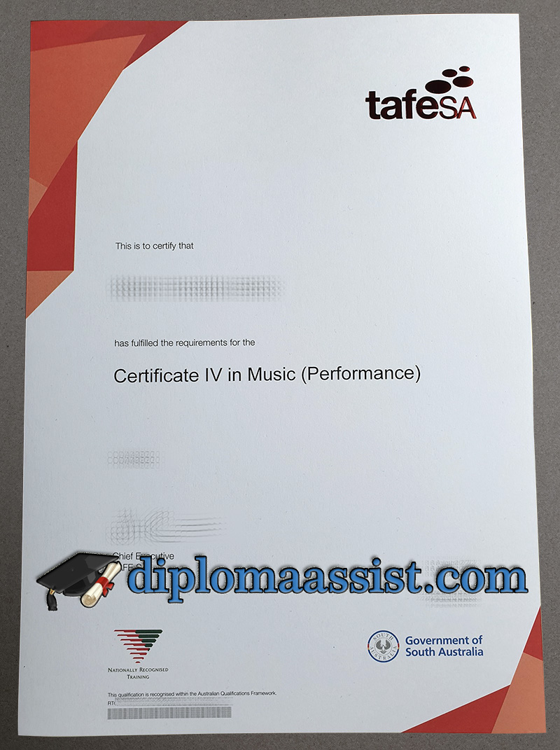 TAFE South Australia certificate