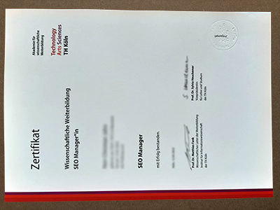 Technische Hochschule Köln Zertifikat