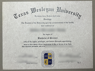 Texas Wesleyan University diploma