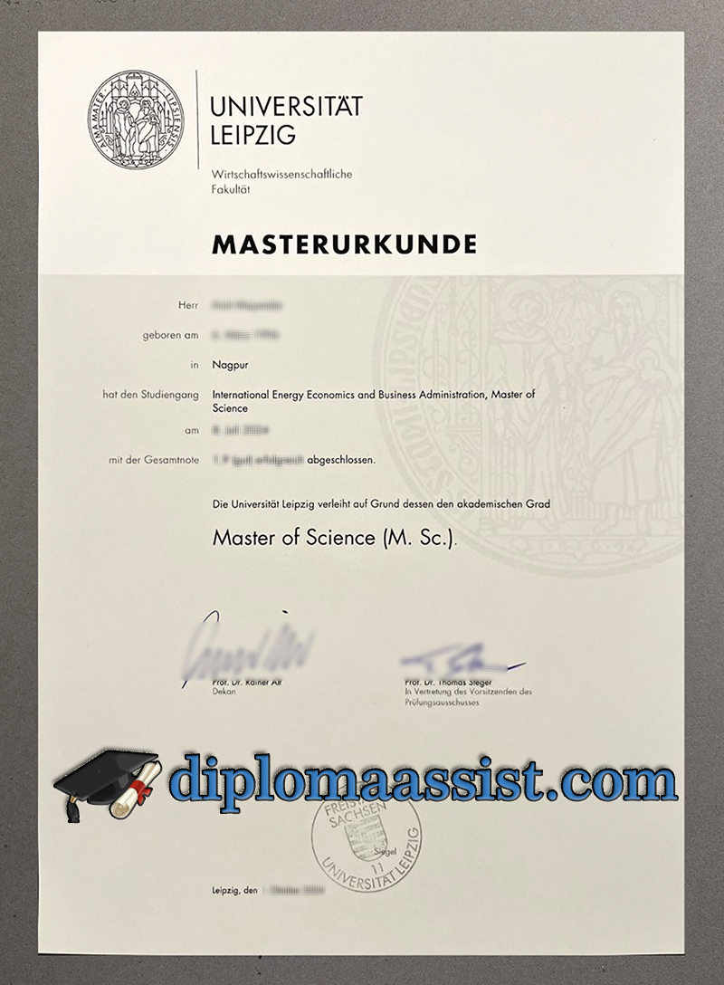 Universität Leipzig Urkunde