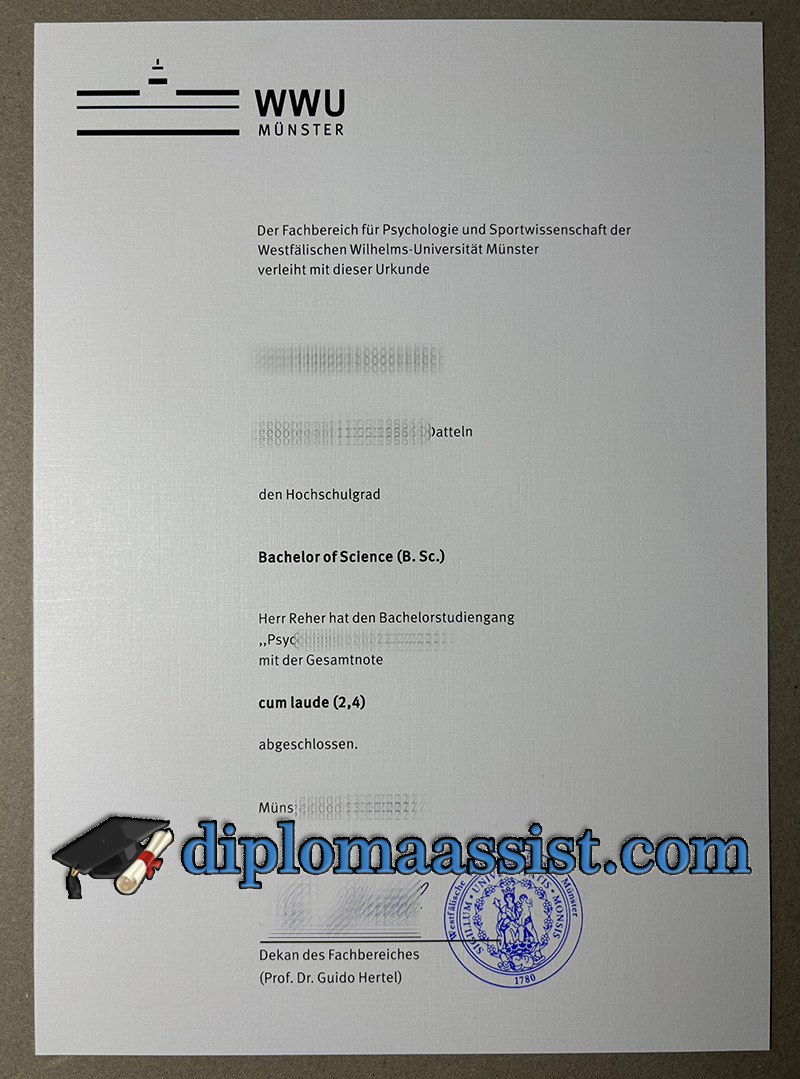 get Universität Münster diploma
