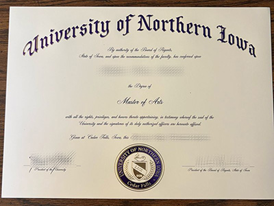 Make University of Northern Iowa diploma