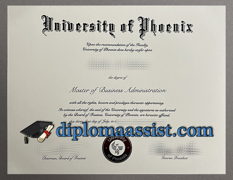 get University of Phoenix diploma