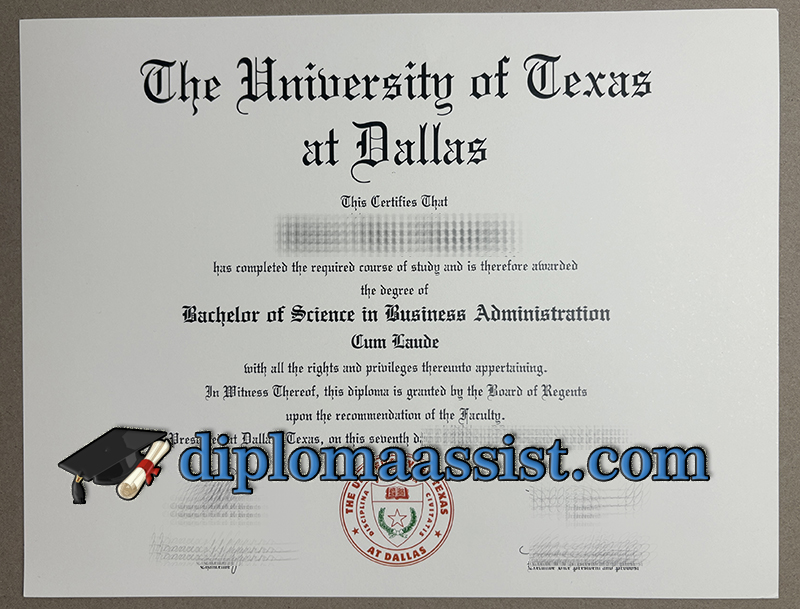 Buy University of Texas at Dallas diploma