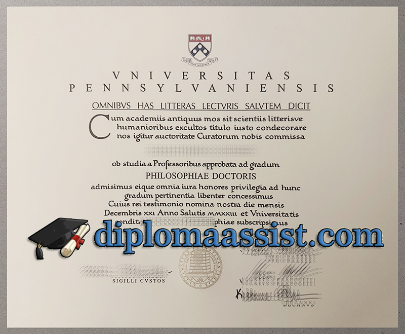 Vniversitas Pennsylvaniensis diploma