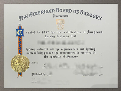 Where to order American Board of Surgery diploma?