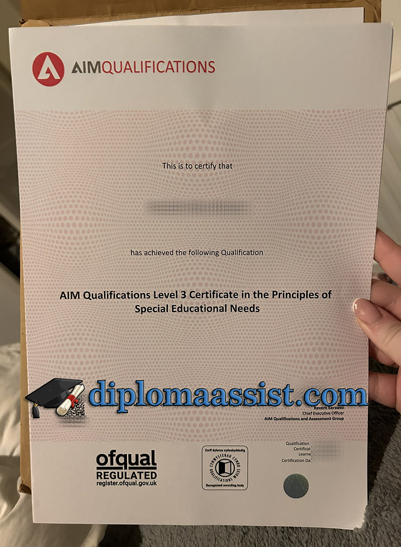 AIM Qualifications Level 3 Certificate