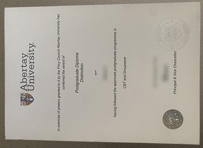 get Abertay University certificate