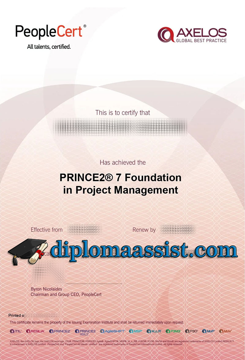 Axelos Global Best Practice certificate