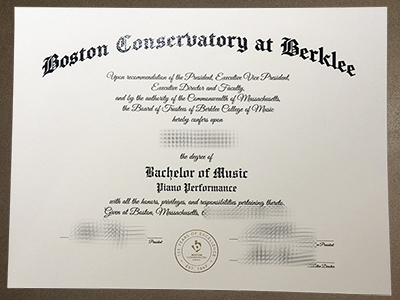 order Boston Conservatory diploma