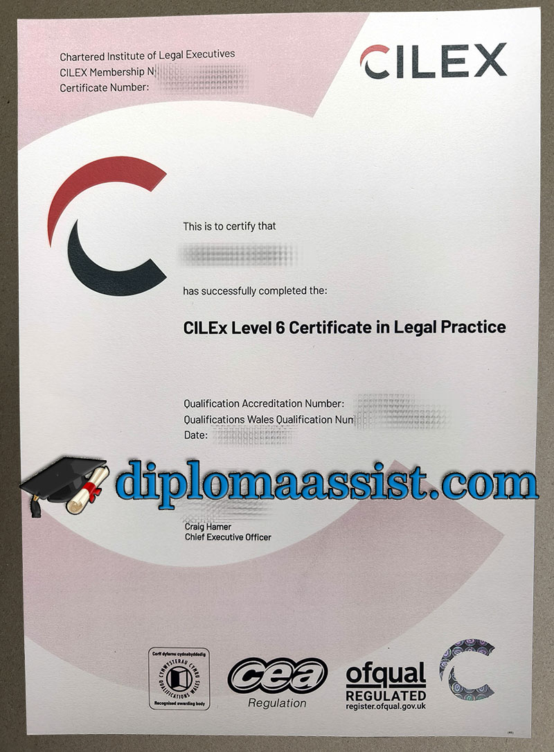 CILEX level 6 certificate