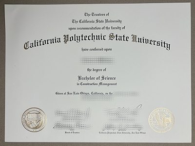 California Polytechnic State University diploma