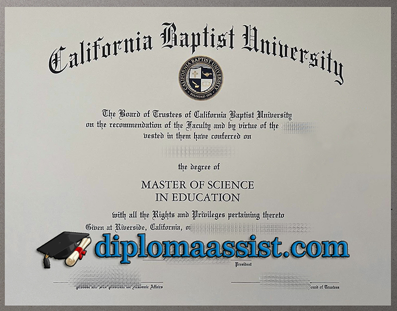 California Baptist University diploma
