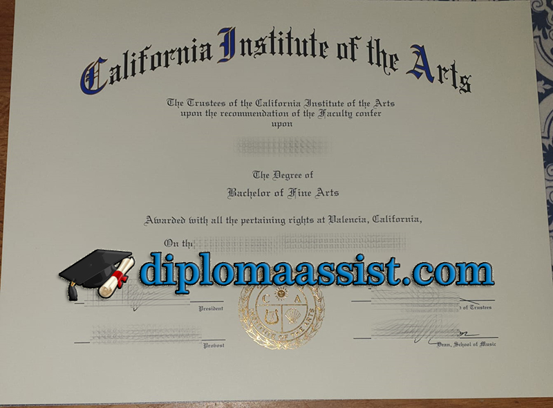 California Institute of the Arts diploma